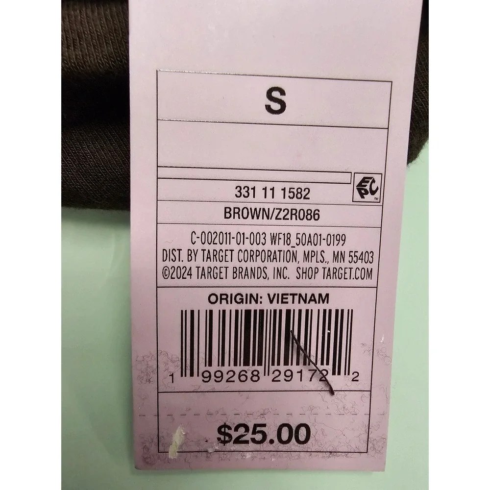 Wild Fable Brown Hooded Long Sleeve Top Small 331 11 1582 NWT - Picture 3 of 7